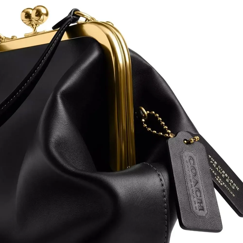 COACH Large Oversized Kisslock Frame Shoulder Clutch Bag - New
